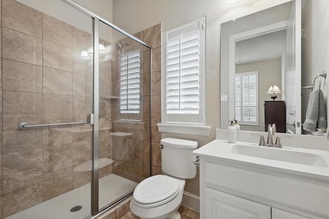 3500 Oak Island Ln, Flower Mound, TX 75028 - full bath with toilet, vanity, and a stall shower