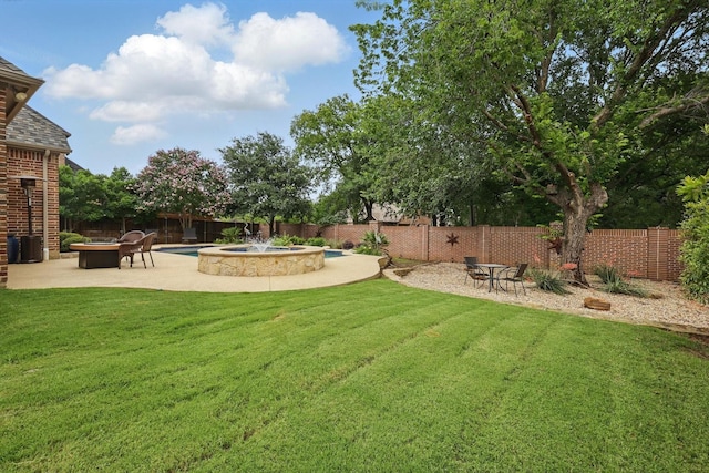 3500 Oak Island Ln, Flower Mound, TX 75028 - view of yard with a fire pit and a patio area