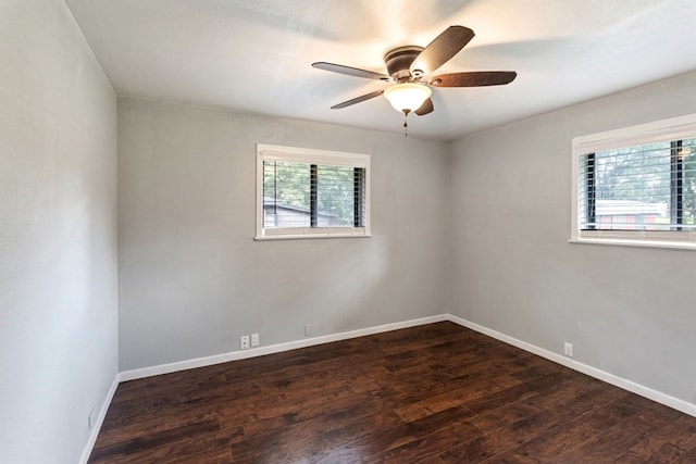 120 Rosedale Dr, Athens, TX 75751 - spare room with wood finished floors, ceiling fan, and baseboards