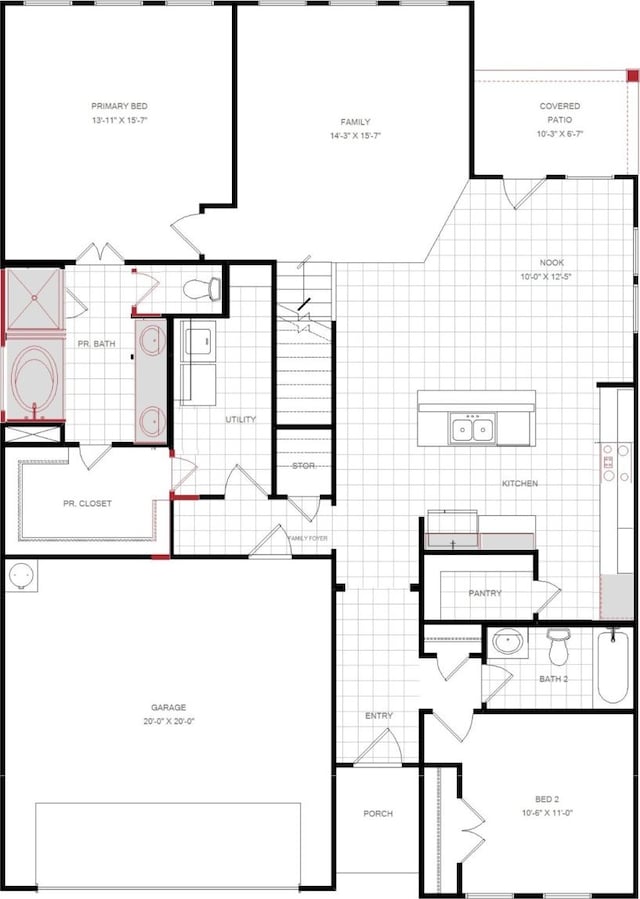 1632 Elle Ln, Aubrey, TX 76227 - property floor plan
