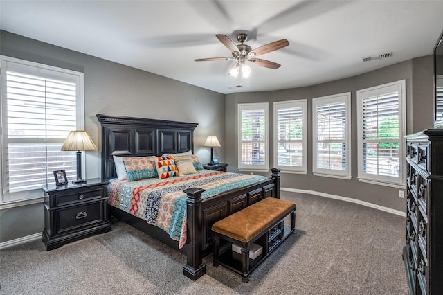 7201 Faraday Ln, Mckinney, TX 75071 - bedroom with carpet floors, baseboards, and a ceiling fan