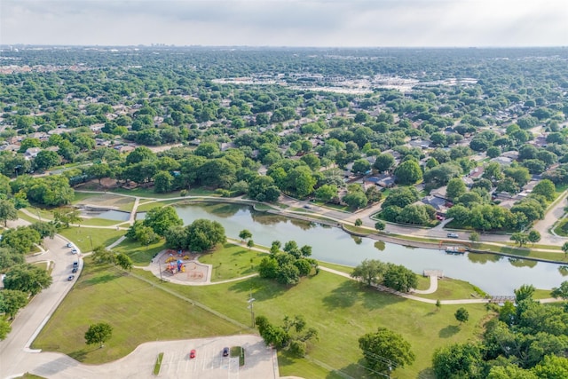 5004 Andover Dr, Plano, TX 75023 - aerial view of property and surrounding area featuring a nearby body of water