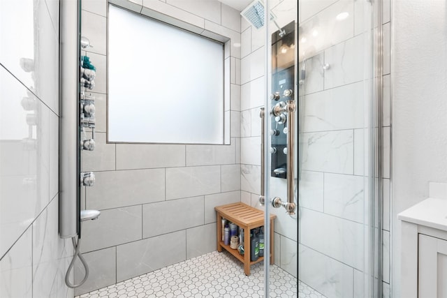 933 Oatlands Pl, Burleson, TX 76028 - full bath featuring a stall shower and vanity