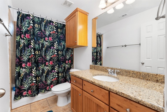 933 Oatlands Pl, Burleson, TX 76028 - full bath with vanity, toilet, and tile patterned flooring