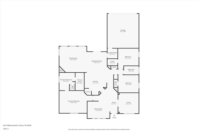 8217 Alderwood Pl, Plano, TX 75025 - property floor plan