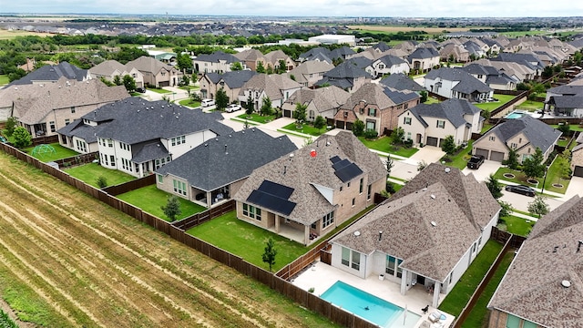 1001 Gentle Knoll Ln, Prosper, TX 75078 - aerial perspective of suburban area with a pool