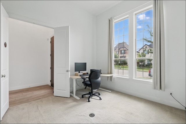 1001 Gentle Knoll Ln, Prosper, TX 75078 - carpeted home office with healthy amount of natural light and baseboards