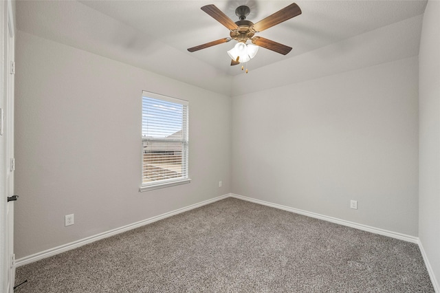 2408 Comal Ct, Royse City, TX 75189 - spare room featuring carpet flooring, baseboards, and a ceiling fan