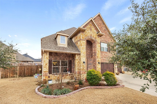 2408 Comal Ct, Royse City, TX 75189 - view of front of house featuring brick siding, stone siding, and a shingled roof