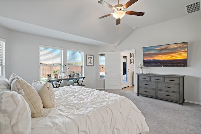 1517 Sweetwater Way, Celina, TX 75009 - carpeted bedroom featuring lofted ceiling, a ceiling fan, and baseboards