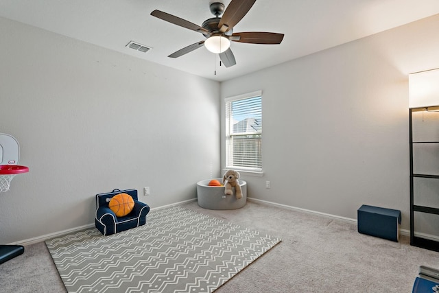 1517 Sweetwater Way, Celina, TX 75009 - miscellaneous room with a ceiling fan, carpet flooring, and baseboards