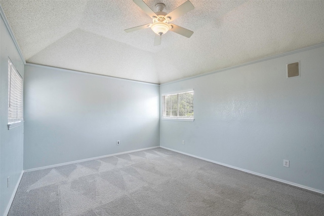 2221 Bennington Ave, Flower Mound, TX 75028 - carpeted spare room with a textured ceiling, ceiling fan, and baseboards