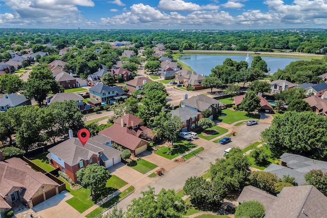 2221 Bennington Ave, Flower Mound, TX 75028 - aerial view of residential area with a large body of water