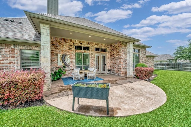 103 Saintsbury Cir, Waco, TX 76712 - view of patio with french doors