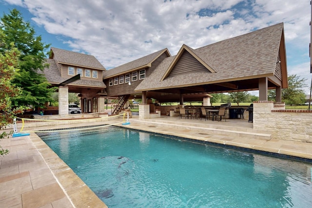 5720 County Road 1094, Celeste, TX 75423 - outdoor pool featuring a gazebo and a patio