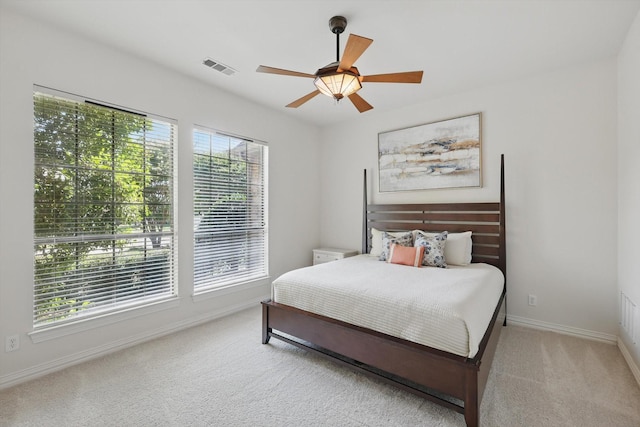 702 Malton Ln, Southlake, TX 76092 - bedroom with light carpet, baseboards, and ceiling fan