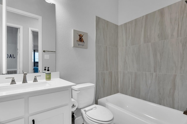 1210 Old Rocksprings Pass, Mansfield, TX 76063 - bathroom with toilet, vanity, and  shower combination