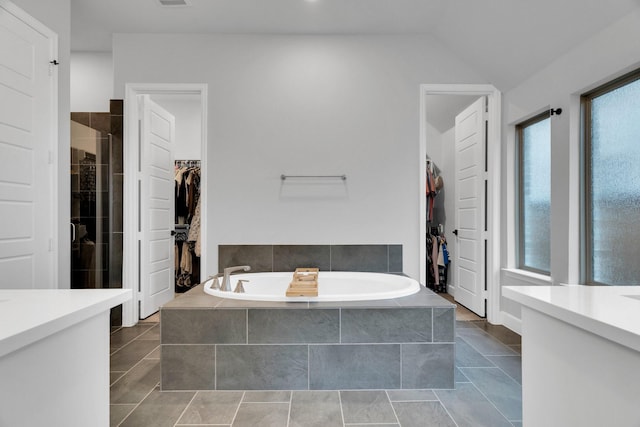 1210 Old Rocksprings Pass, Mansfield, TX 76063 - full bathroom featuring vanity, a bath, and a spacious closet
