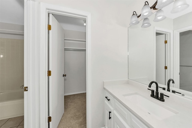 1631 Idlewood Dr, Sherman, TX 75092 - full bath with vanity, shower / washtub combination, and a walk in closet