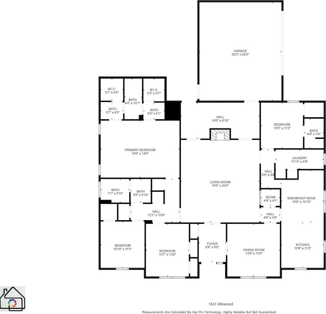 1631 Idlewood Dr, Sherman, TX 75092 - property floor plan