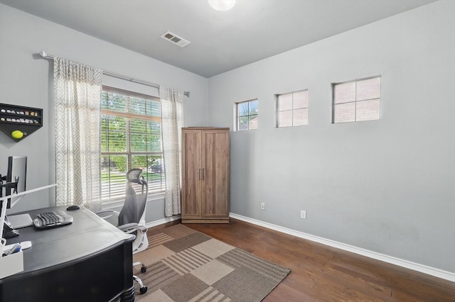 3425 Furlong Way, Fort Worth, TX 76244 - office with baseboards and dark wood finished floors