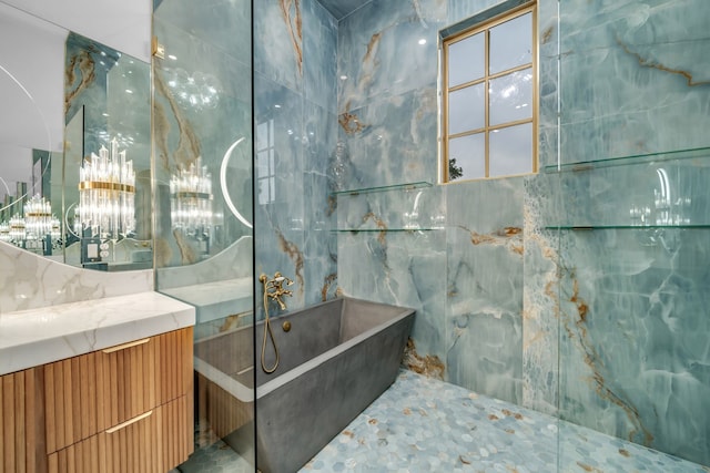 2600 Lakeview Ct, Prosper, TX 75078 - full bath featuring a freestanding tub and vanity