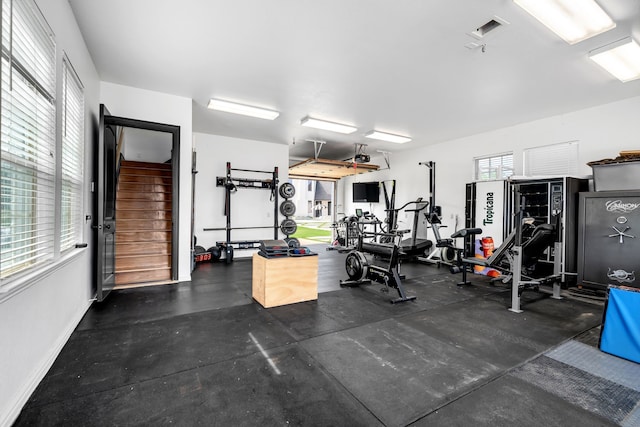 2600 Lakeview Ct, Prosper, TX 75078 - workout area featuring baseboards