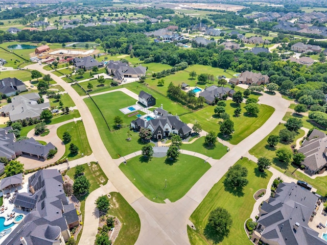 2600 Lakeview Ct, Prosper, TX 75078 - aerial perspective of suburban area with a pool and a large body of water