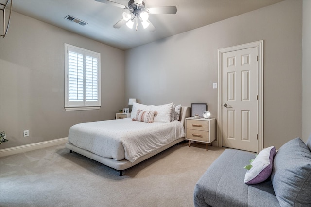 3704 Imperial Dr, Flower Mound, TX 75028 - bedroom featuring light carpet, a ceiling fan, and baseboards