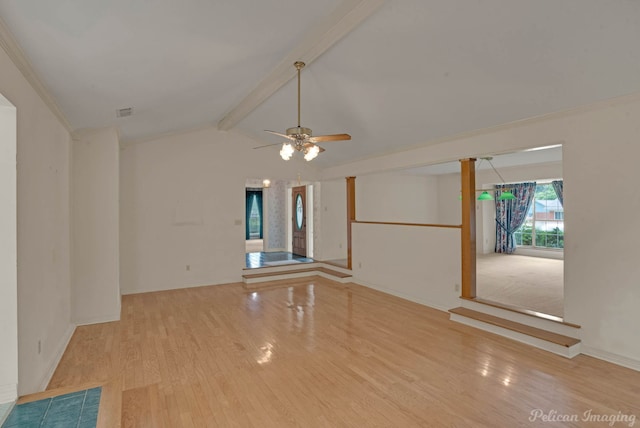 605 Erie St, Shreveport, LA 71106 - unfurnished room featuring wood finished floors, a ceiling fan, and baseboards