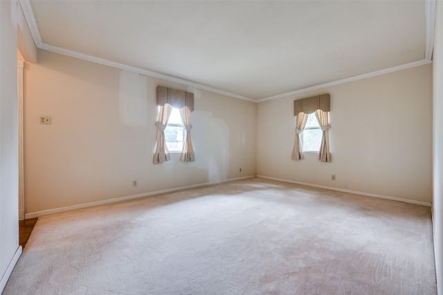 1122 Gloucester Ct N, Irving, TX 75062 - spare room featuring crown molding, carpet flooring, and baseboards