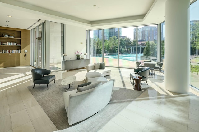 2900 Mckinnon St Unit 604, Dallas, TX 75201 - common area featuring a wall of windows