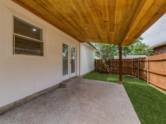 2032 Meadfoot Rd, Carrollton, TX 75007 - view of patio / terrace with french doors