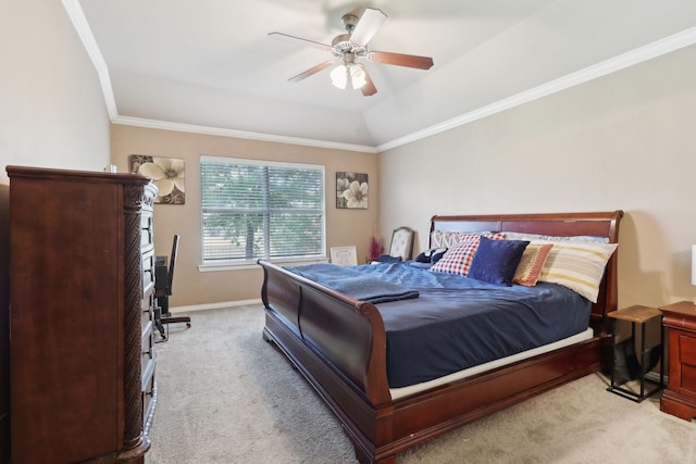 14709 Crystal Lake Dr, Little Elm, TX 75068 - bedroom featuring light carpet, ornamental molding, a ceiling fan, baseboards, and a tray ceiling