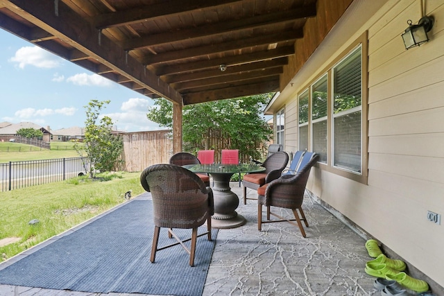 14709 Crystal Lake Dr, Little Elm, TX 75068 - view of patio / terrace featuring outdoor dining space
