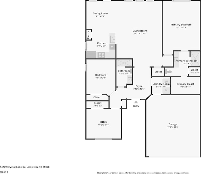 14709 Crystal Lake Dr, Little Elm, TX 75068 - home floor plan