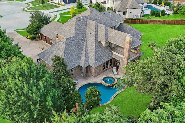 1516 Hawthorne Ln, Keller, TX 76262 - view from above of property featuring a pool area
