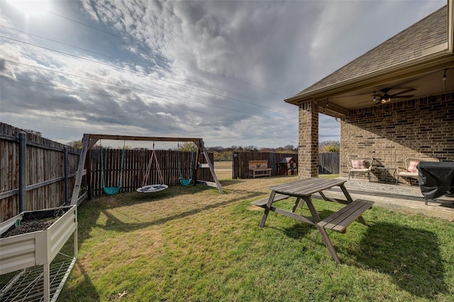 312 Spring Run Dr, Decatur, TX 76234 - view of yard featuring a ceiling fan