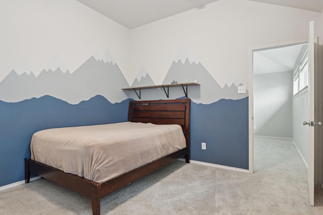6128 Redear Dr, Fort Worth, TX 76179 - bedroom with carpet flooring, vaulted ceiling, and baseboards