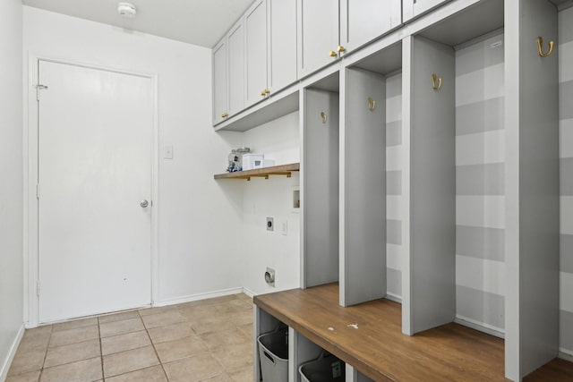 6128 Redear Dr, Fort Worth, TX 76179 - mudroom with light tile patterned floors and baseboards