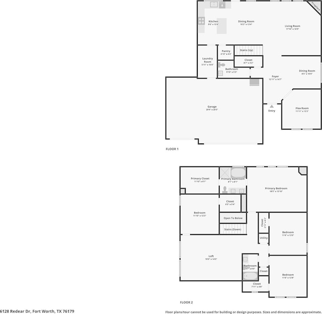 6128 Redear Dr, Fort Worth, TX 76179 - room layout