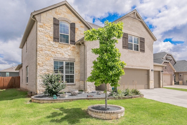 2028 Proteus Dr, Haslet, TX 76052 - view of front of home with stone siding, driveway, and a garage