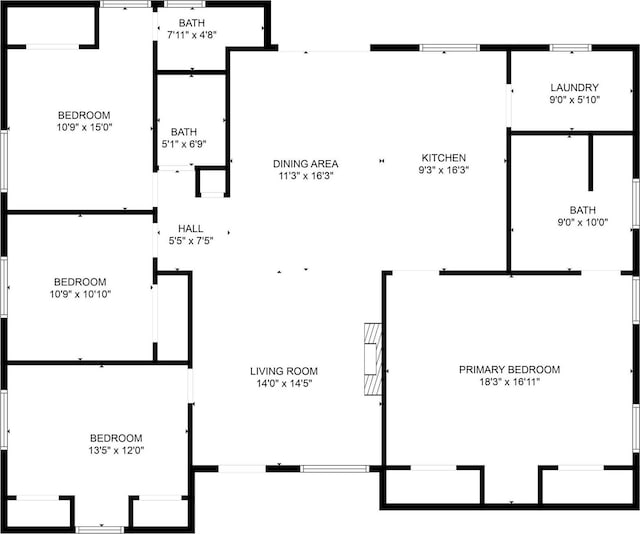 2614 E Mitchell St, Arlington, TX 76010 - home floor plan