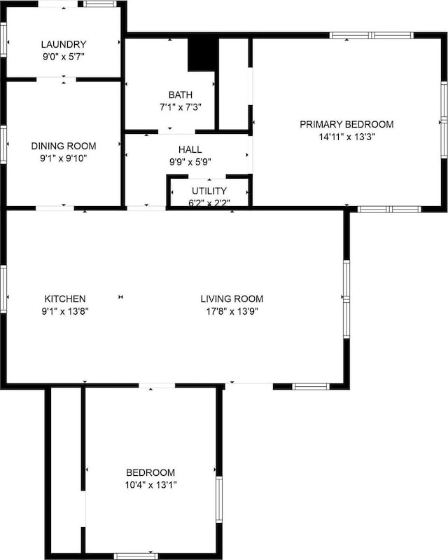 210 N 5th Ave, Denison, TX 75021 - floor plan / room layout