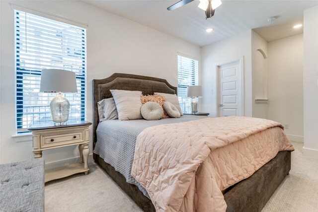8120 Radnor Rd, Dallas, TX 75231 - carpeted bedroom with a ceiling fan and baseboards