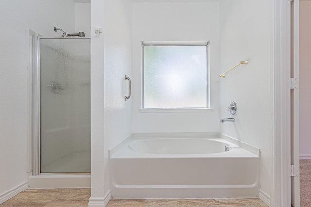 1301 Hennessey Ct, Fort Worth, TX 76131 - bathroom featuring a shower stall and a garden tub