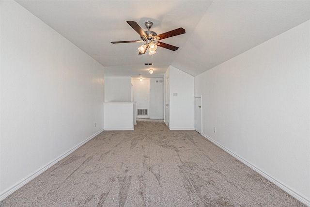 1301 Hennessey Ct, Fort Worth, TX 76131 - additional living space featuring ceiling fan, carpet, vaulted ceiling, and baseboards