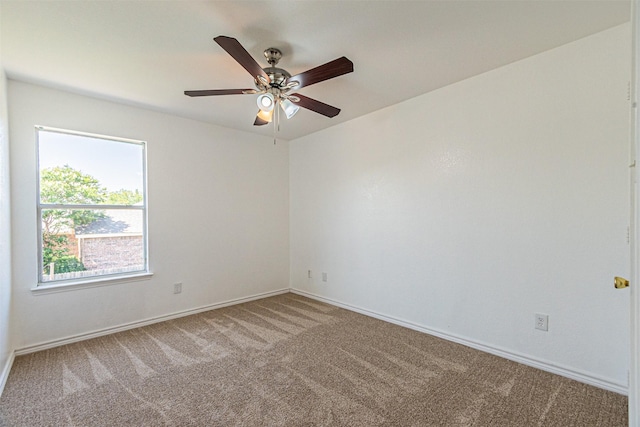 1301 Hennessey Ct, Fort Worth, TX 76131 - spare room with carpet, baseboards, and ceiling fan