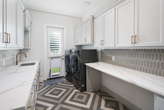 4155 American Pharoah Way, Celina, TX 75009 - laundry area featuring washing machine and dryer and cabinet space