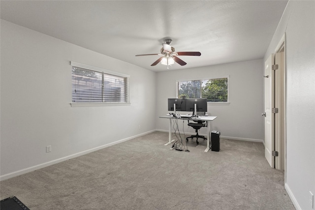10420 Carry Back Cir, Dallas, TX 75229 - office space with ceiling fan and carpet floors